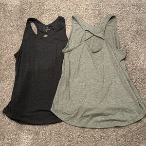 Athleta Black and Gray Tank Tops